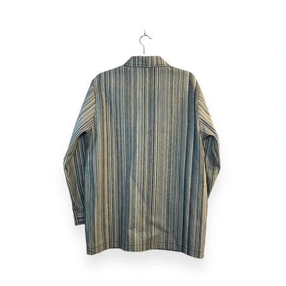 NWOT Raised by Wolves Renfrew Work Jacket in Blue/White Hickory Stripe Size M - Picture 7 of 15